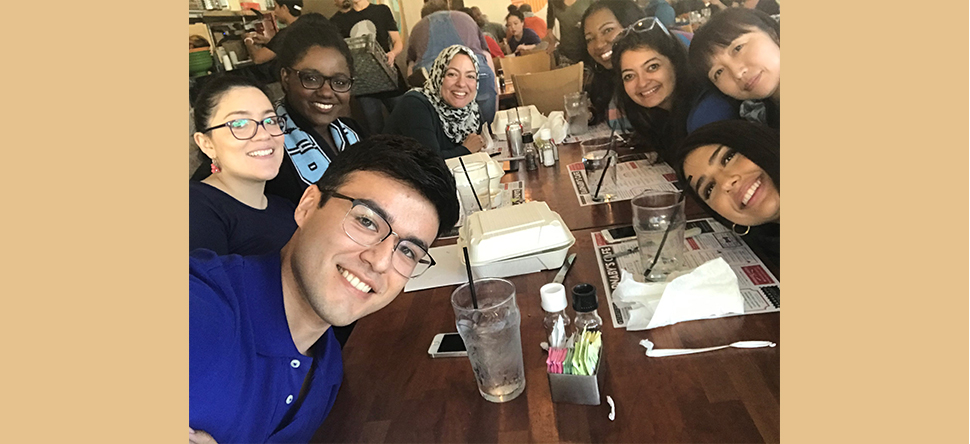 The Badr lab celebrates members' birthday with a team lunch.