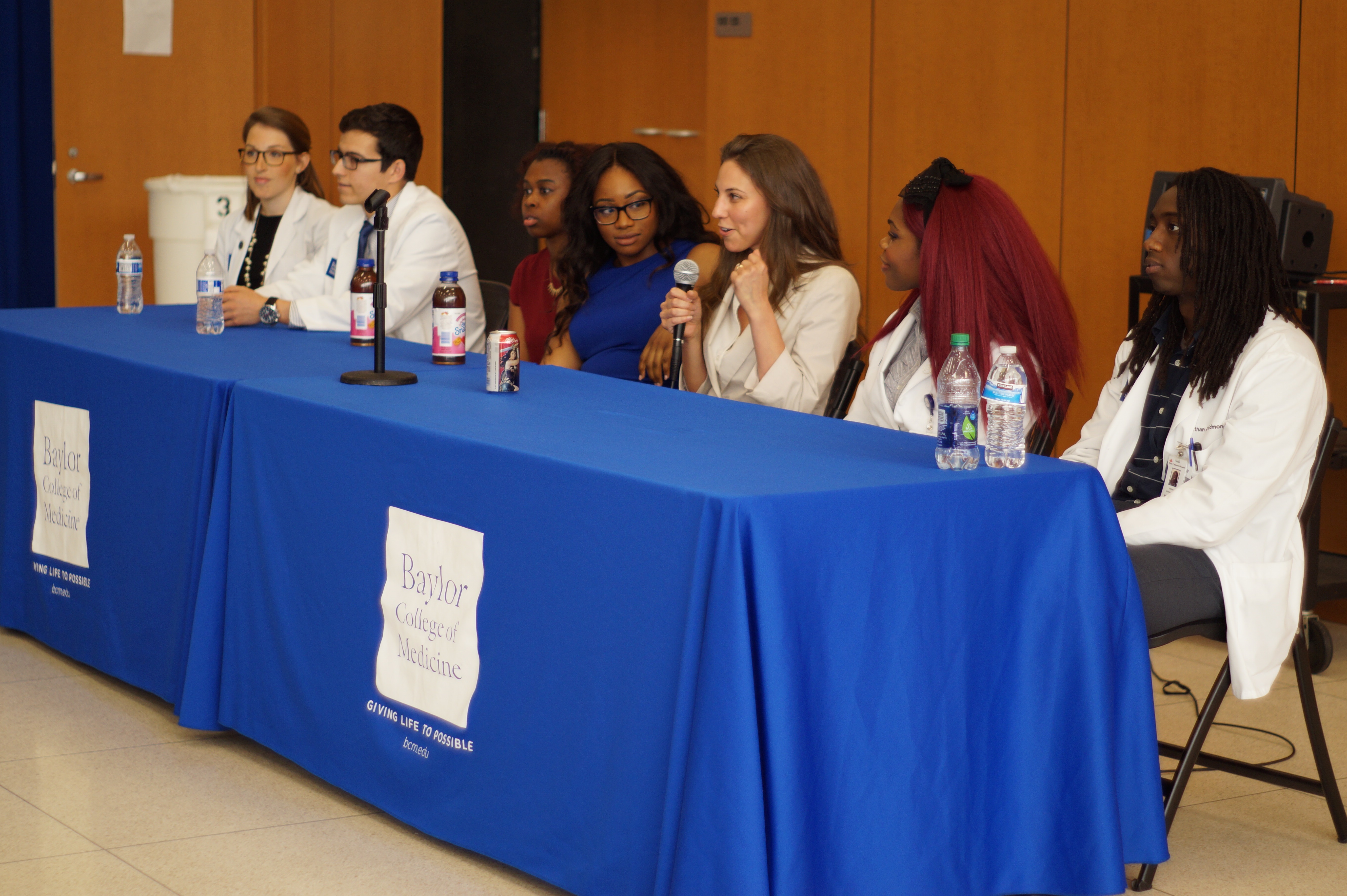 Panel of current medical school, biomedical science, and allied health science students offering advice for admission, academic success, wellness, and professional development.