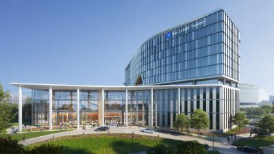 Lillie and Roy Cullen Health Sciences Tower exterior rendering
