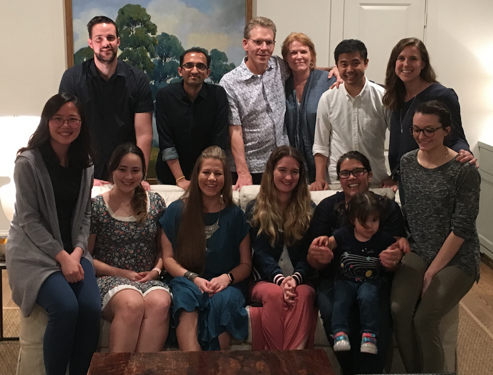 House Party and Lab party at Tom's house to wish Jen and Ginny well and welcome Matt and Sara, May 2019