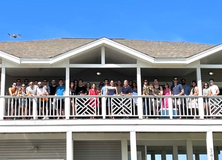 Residents & faculty gathered at the Program Director's beach house in Galveston, TX. This is an exciting annual event for the R4s, who then get to mingle with both faculty and new R1 residents.