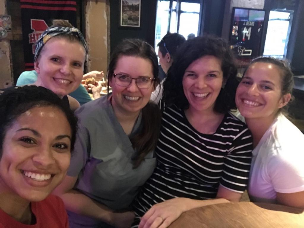 OBGYN Resident Educators trainees enjoying an social get together (prior to COIVID-19 pandemic)
