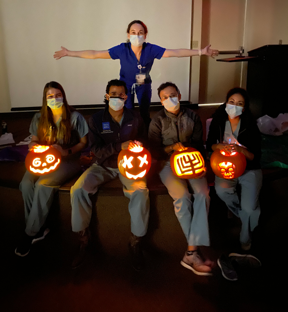 Residents get creative carving pumpkins for Wellness Wednesday!
