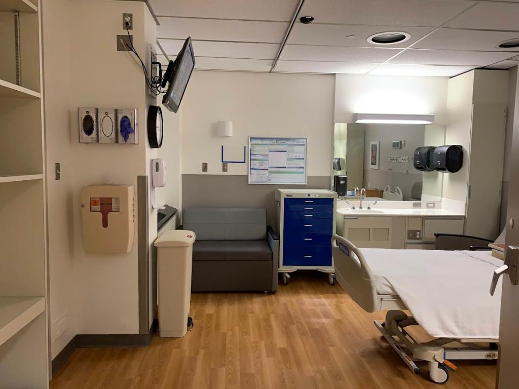 View of a Clinical Research Center Inpatient Room.