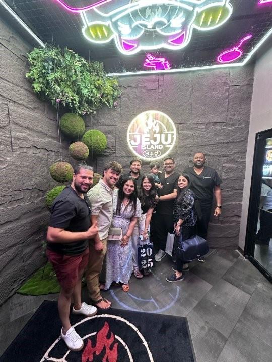 small group of people smiling