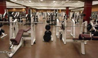 Image of an empty gym weight room