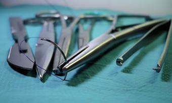 Close up photo of surgical tools