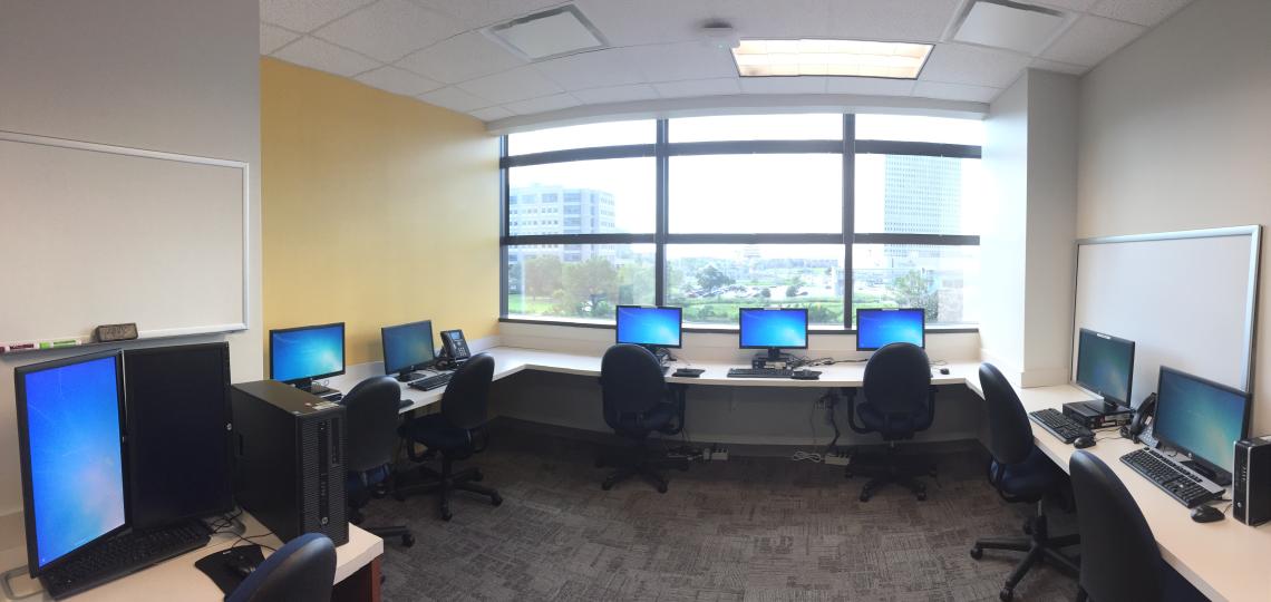 A view of the pediatric radiology fellows office space