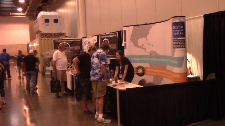 Houston Hunters Convention Researchers from the Laboratory for Zoonotic and Viral Diseases givee information and take blood samples from hunters at conventions around the state.