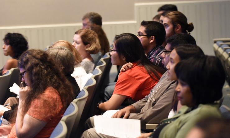 Audience members at a recent Evenings with Genetics event.