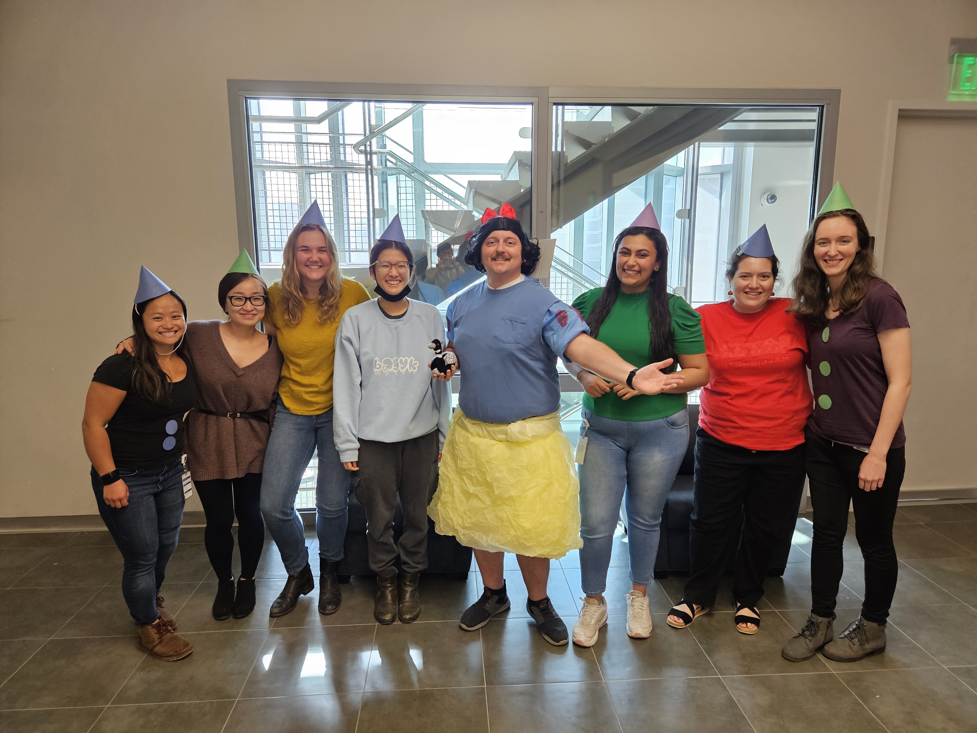 Photo of the Echeverria Lab members dressed up for Halloween