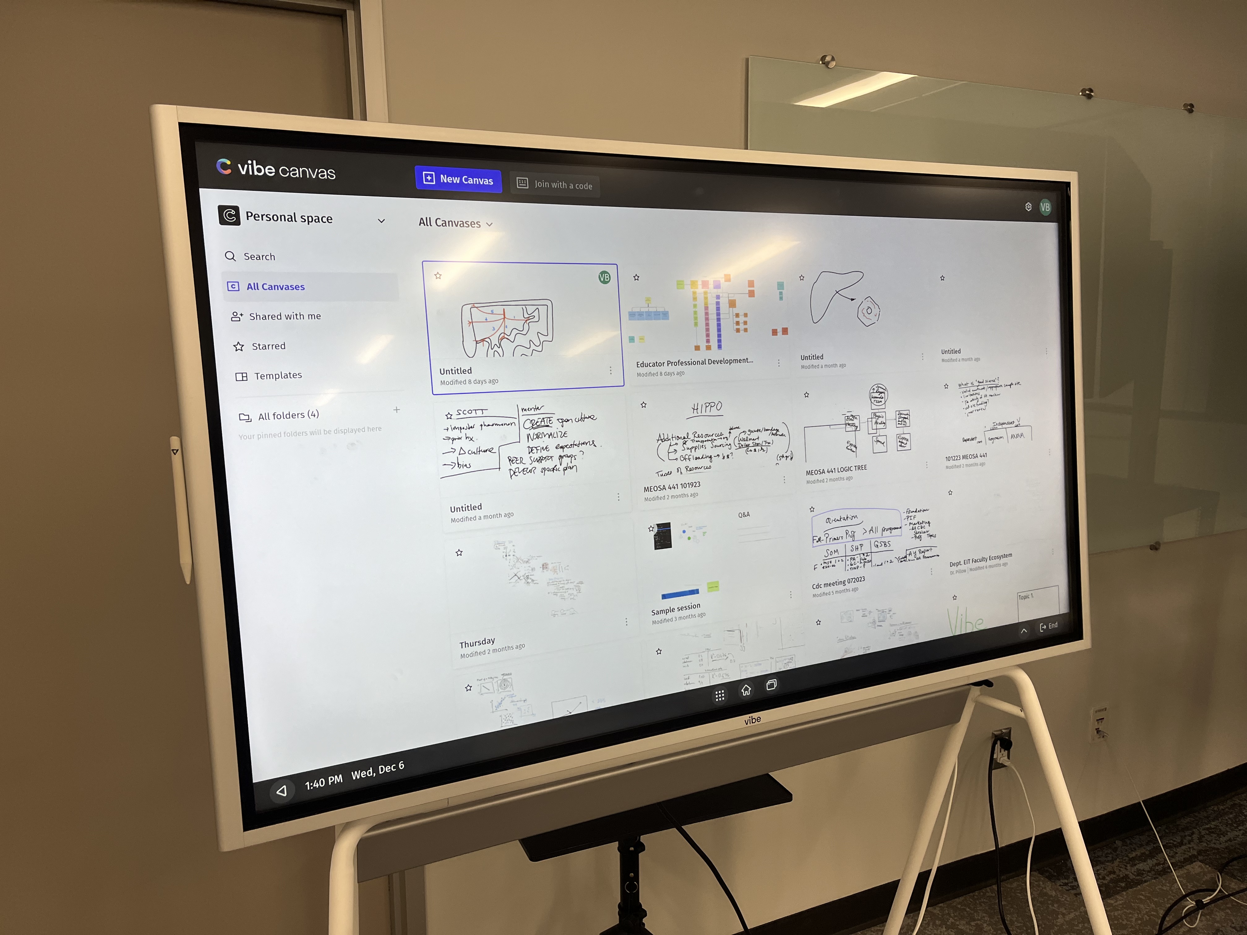 digital whiteboard with writing and drawings