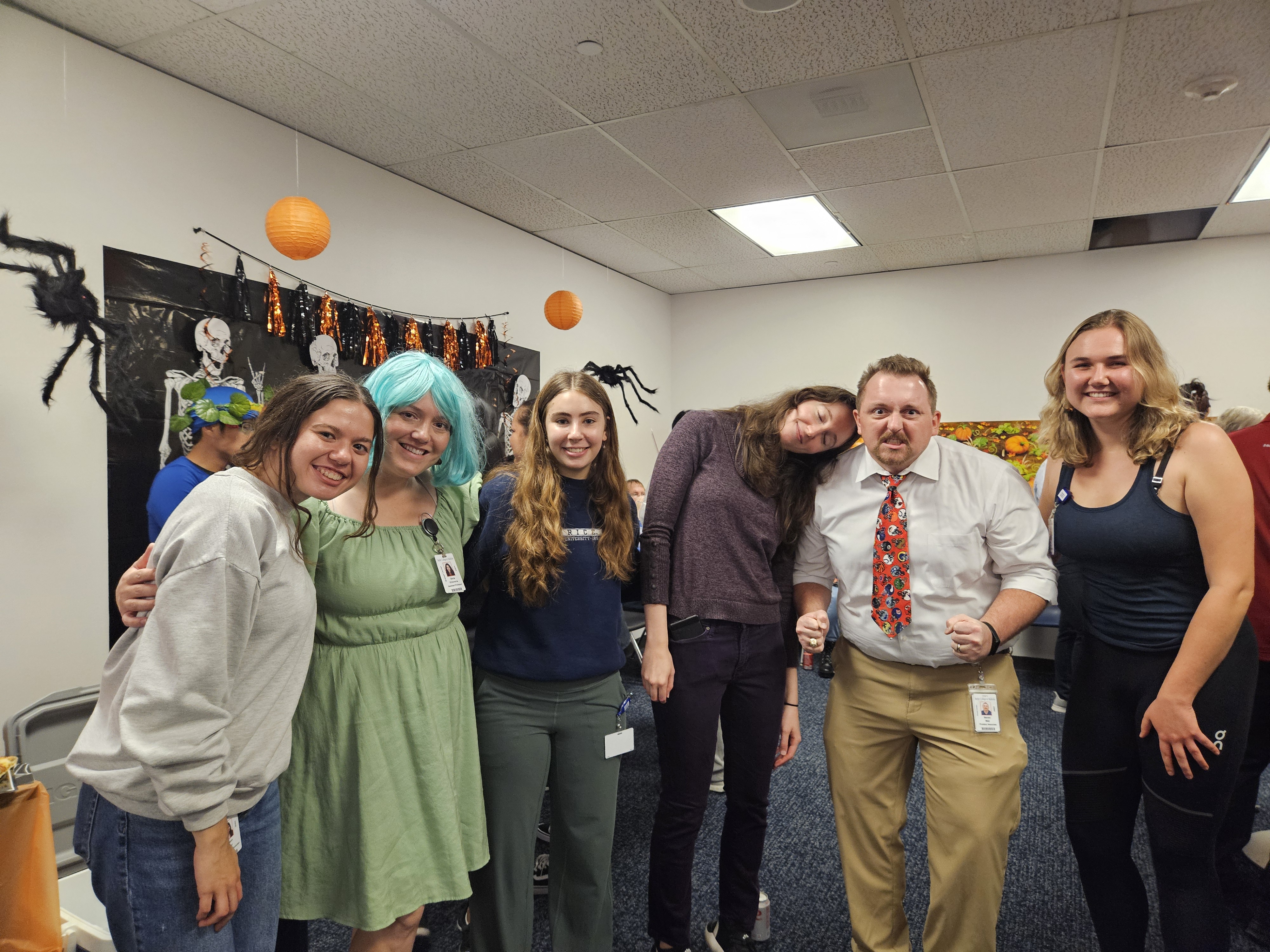 group of people dressed for halloween