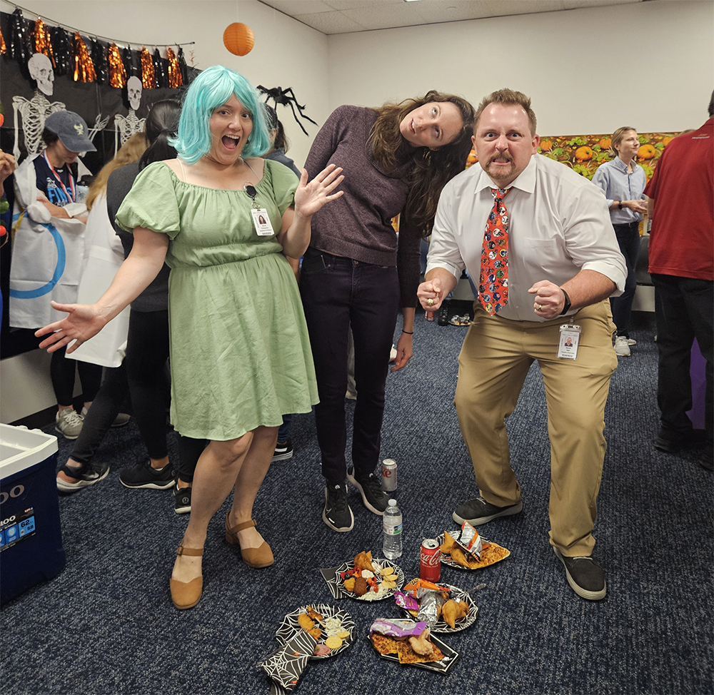 group of people dressed for halloween