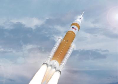 NASA’s Evolved SLS Block 1B Crew Rocket In Flight