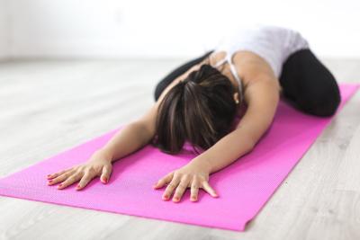 woman stretching