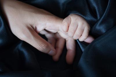 Family holding hands