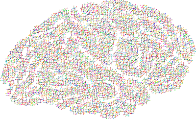 Artist rendition of a brain made out of circuits