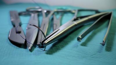 Close up photo of surgical tools