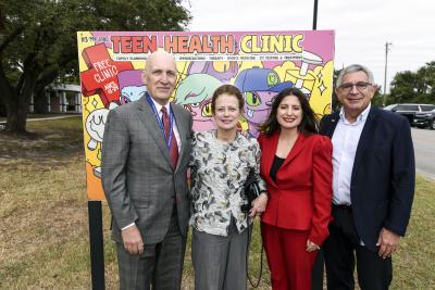 Baylor College of Medicine leaders at Bayland Teen Health Clinic opening