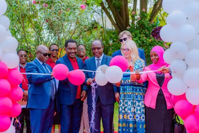 Ribbon cutting ceremony for the Sickle Cell Access and Lifelong Care Program in Tanzania