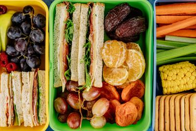 A close up photo of the inside of a healthy lunch