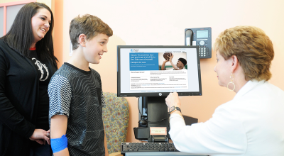 Cancer survivor Jake learns about the Passport For Care program.
