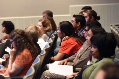 Audience members at a recent Evenings with Genetics event.