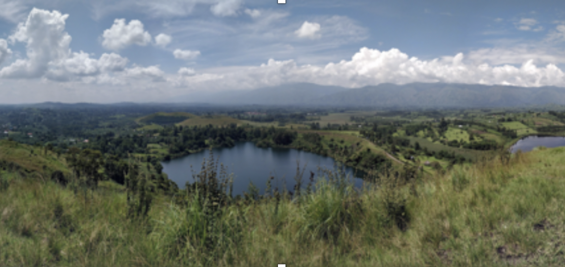 Crater lakes in Uganda.