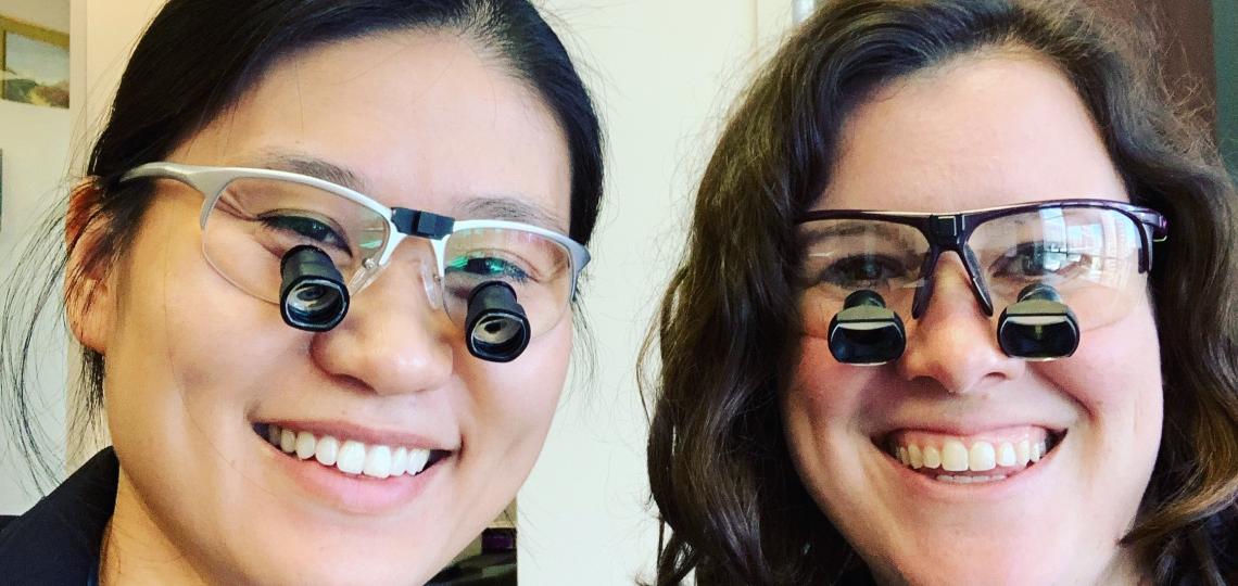 Pediatric and Adolescent Gynecology fellows modeling their loupes.