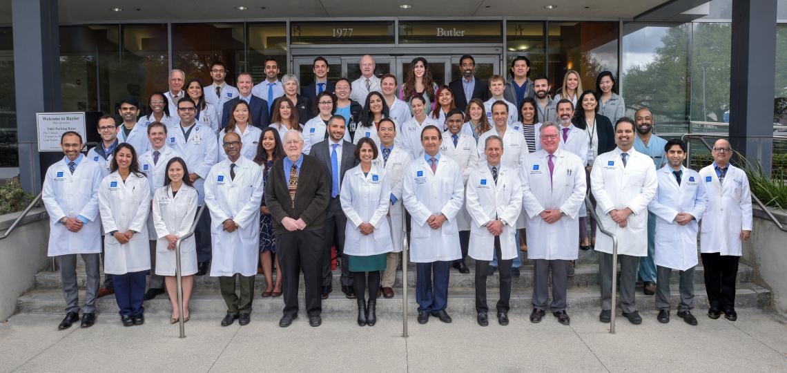 Group photo of the faculty and fellows in the Gastroenterology Fellowship program.