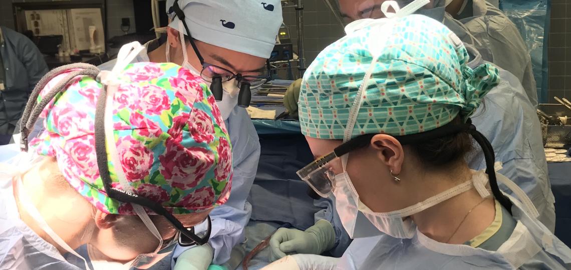 Plastic Surgery Integrated residents performing DIEP breast reconstruction.