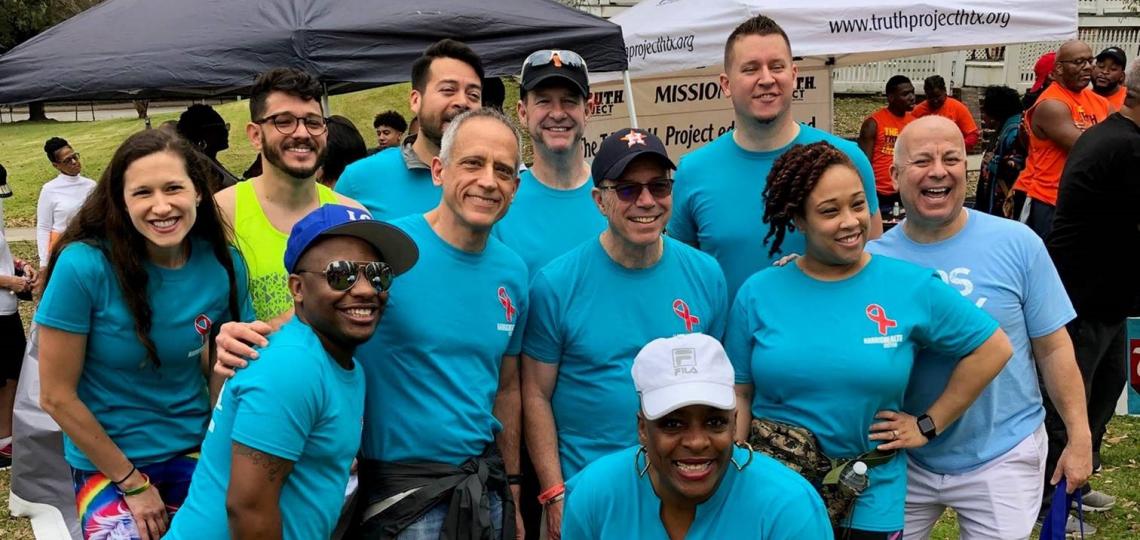 March 1, 2020 - Dr. Giordano and members of the Thomas Street Health Center’s team at the AIDS Walk Houston 2020.