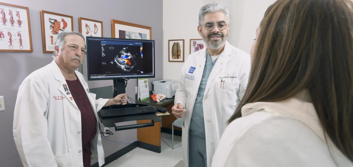 Dr. Neil Strickman (left) and Dr. Guilherme Silva (right) in the Cardiology Clinic