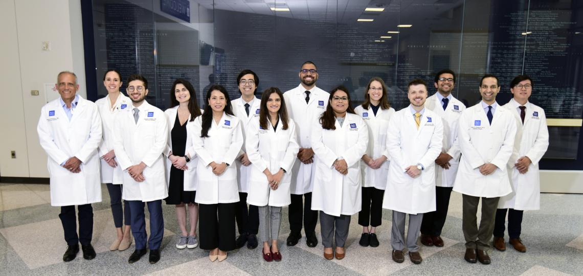 group of doctors standing together and smiling