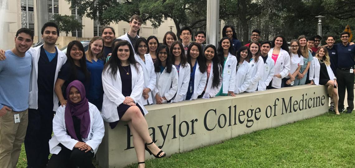 Baylor College of Medicine students who participate in the JAMP program.
