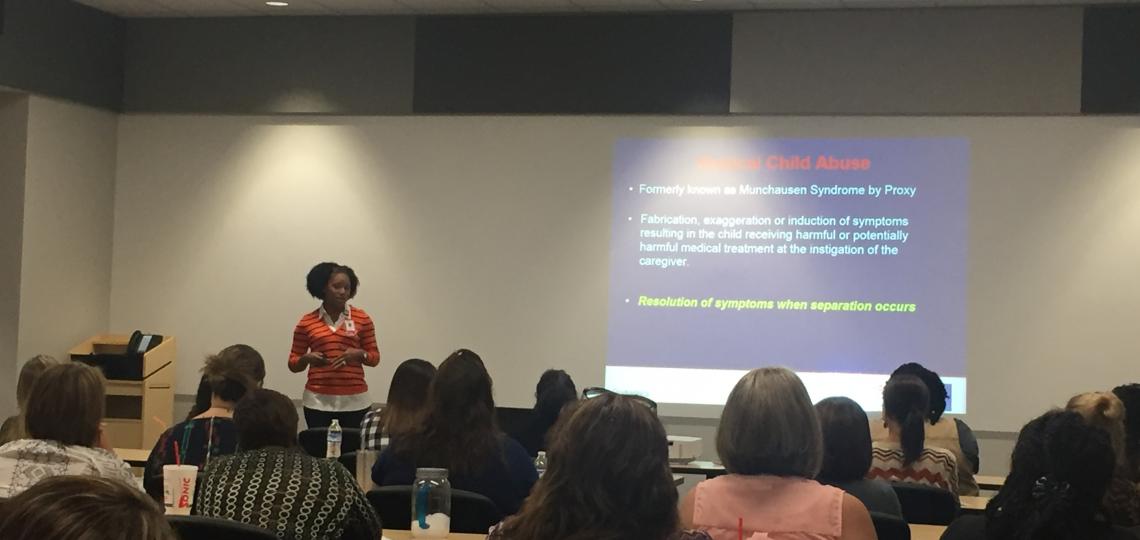 Child Abuse Conference Casey Giving Talk