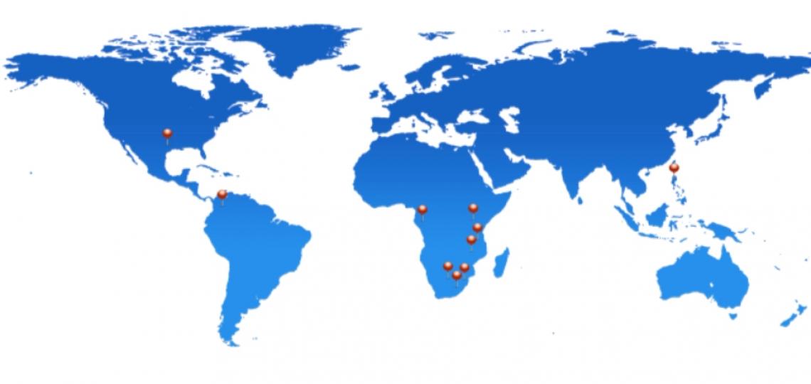 Gobal TB Blue World Map