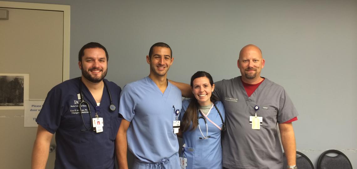 Emergency Medicine PA Fellowship Program Current EM PA Fellows with Fellowship Director, Eric Martinez.