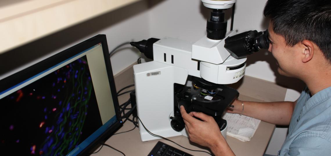 Research Resident Justin Choi, M.D. conducts research in our state-of-the-art lab.