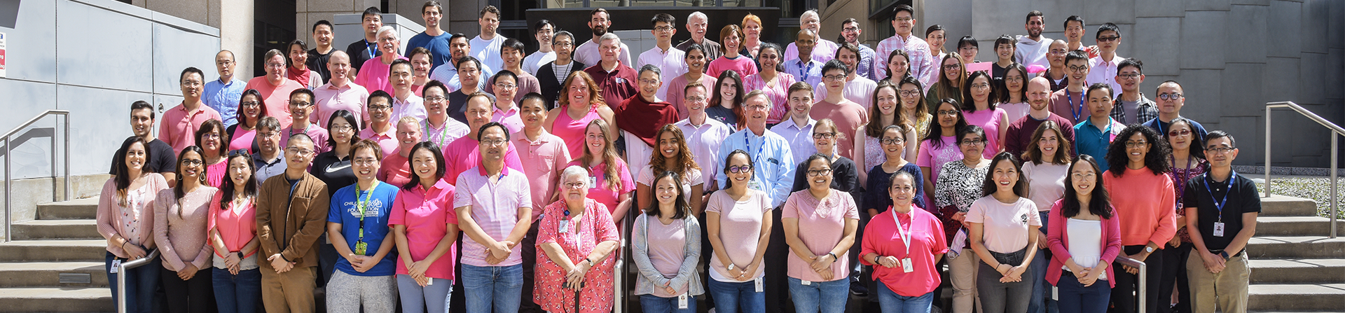 A group photo of the Lester and Sue Smith Breast Cancer Center faculty and staff - 2022