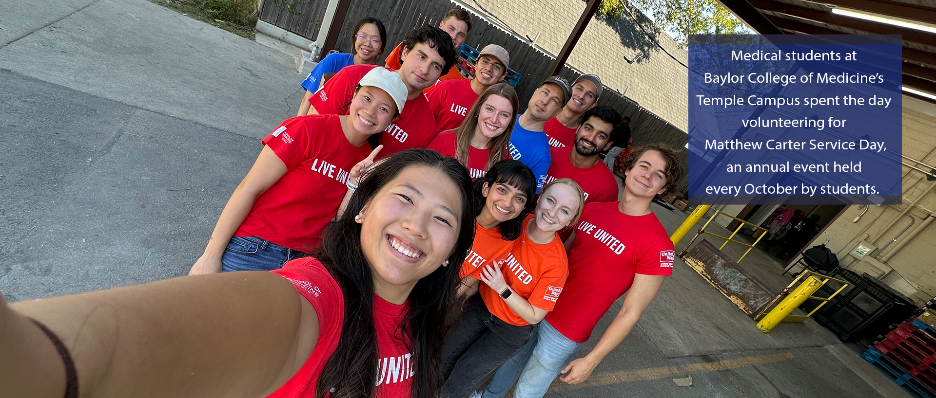 Medical students at Baylor College of Medicine's Temple Campus spent the day volunterring for Matthew Carter Service Day, an annual event held every October by students. 