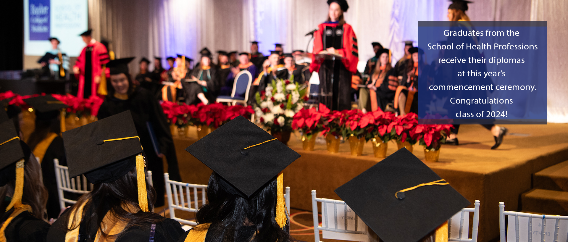 Graduates from the School of health Professions receive their diplomas at this year's commencement ceremony. Congratulations class of 2024!