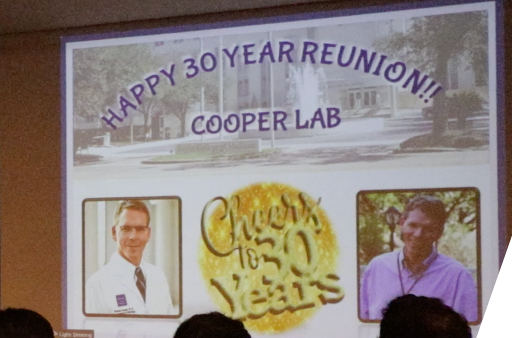 A time to reflect. 30 years of the Cooper lab. Okay now back to work!