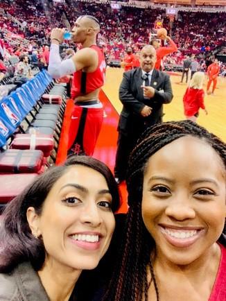 Dermatology residents at a basketball game