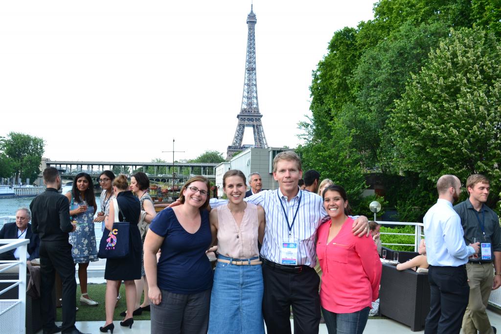 On the Seine at the International Myotonic Dystrophy Consortium Meeting in Paris.