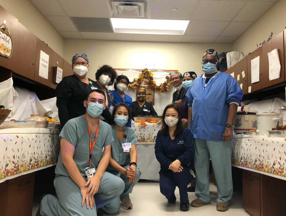 Anesthesia staff celebrate the Thanksgiving at Preop Screening Clinic.