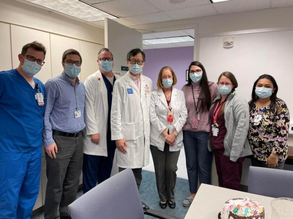 No birthday sneaks by without a bite of cake, not even Dr. Teruya’s!