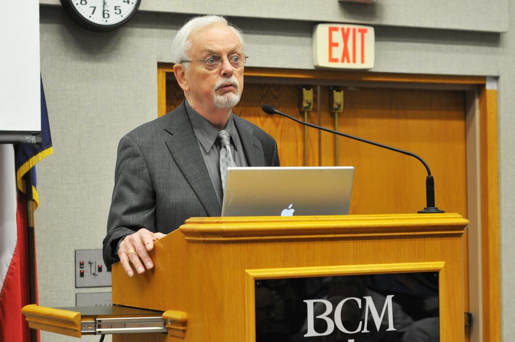 Dr. Bert O'Malley giving a lecture