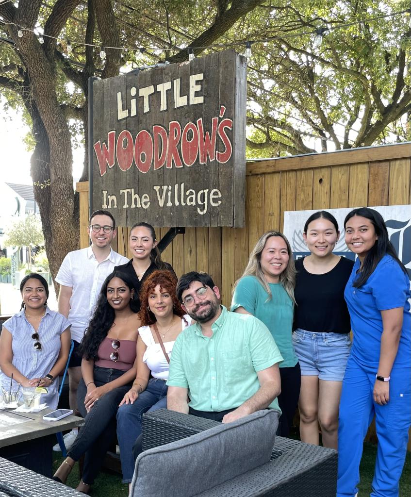 group of residents at Little Woodrows in Houston